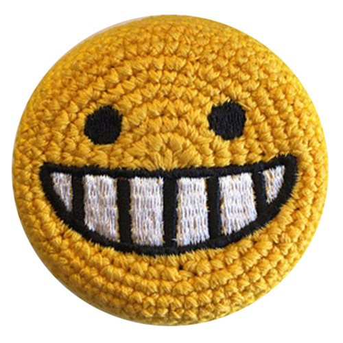 Emoji Grin Crocheted Footbag